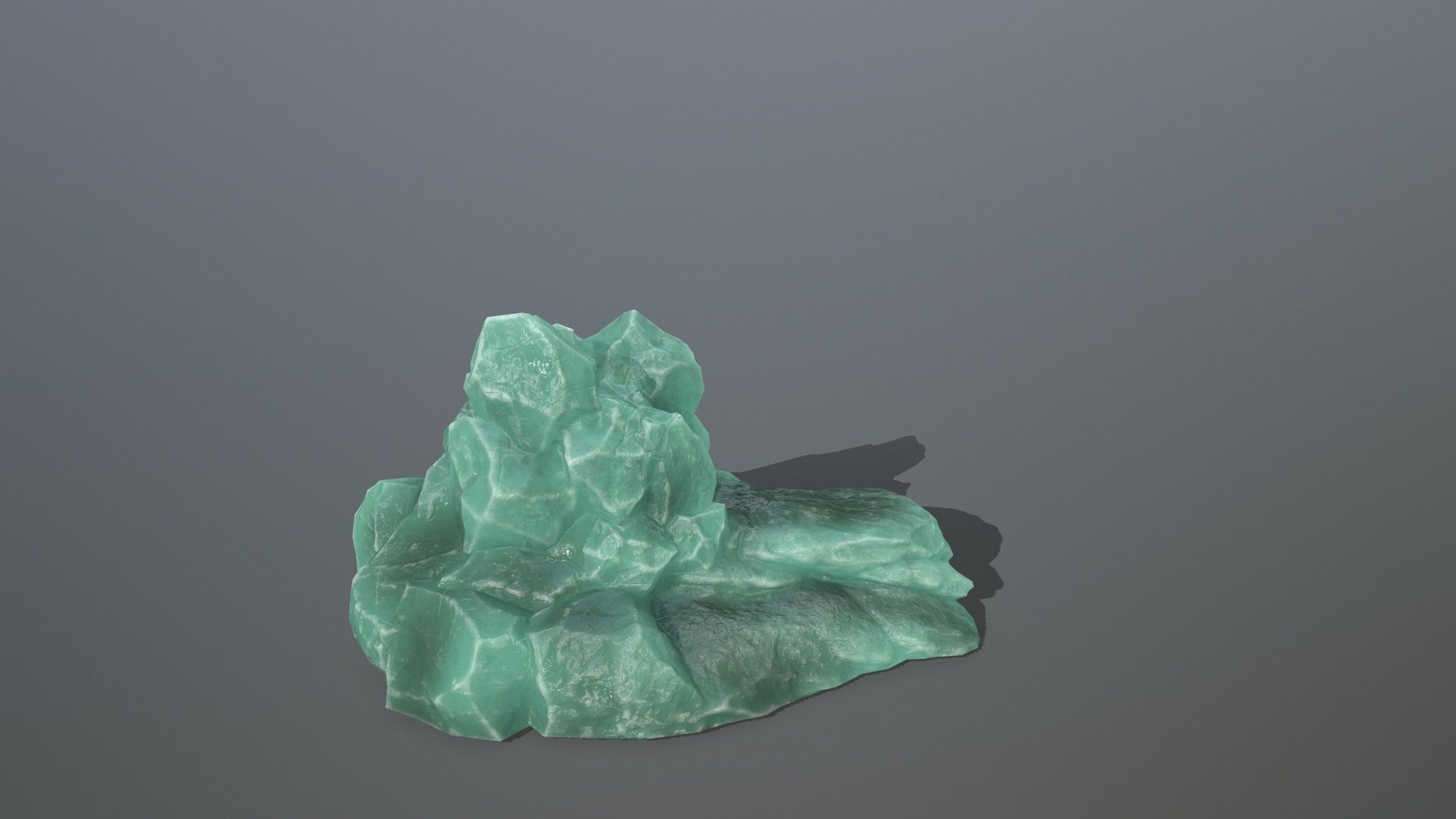 Rock Set amethyst crystal Low-poly 3D model_20
