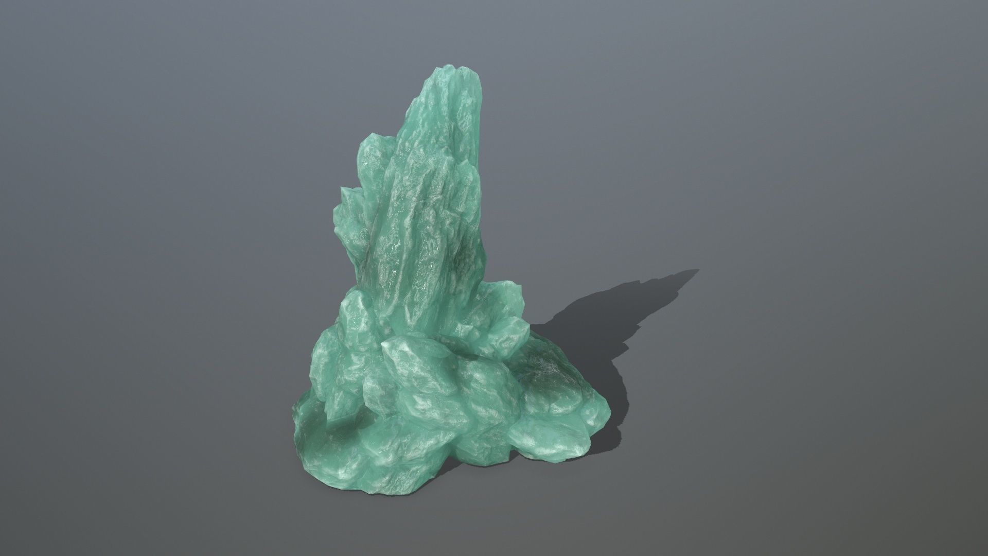 Rock Set amethyst crystal Low-poly 3D model_13