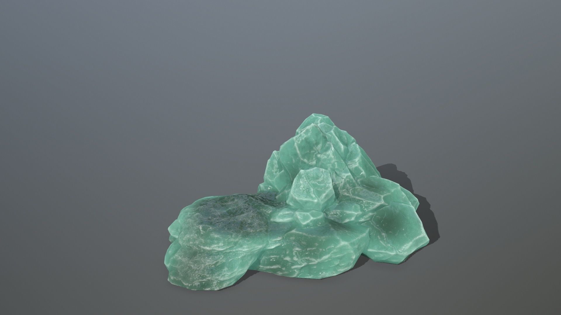 Rock Set amethyst crystal Low-poly 3D model_26