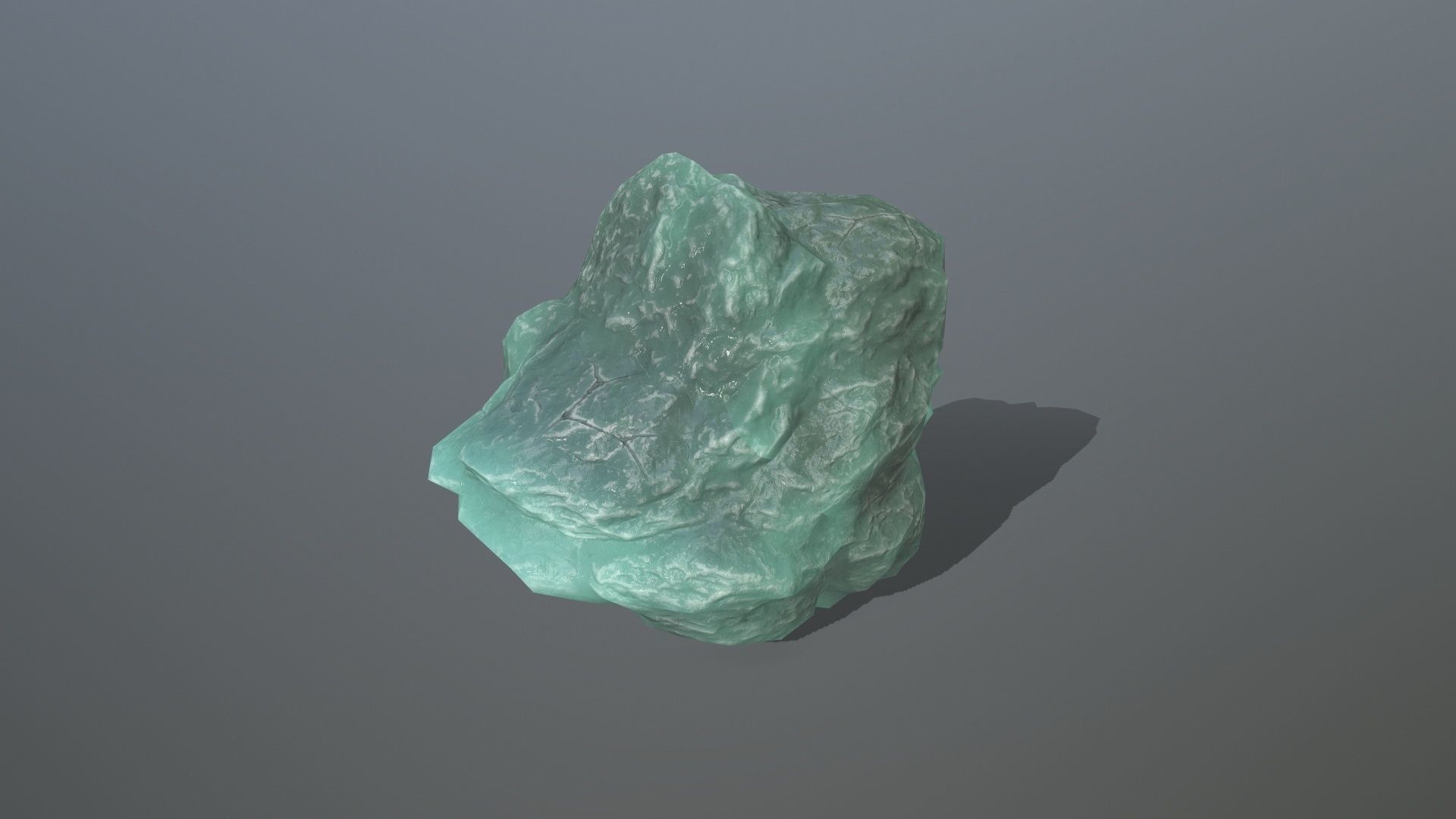 Rock Set amethyst crystal Low-poly 3D model_6