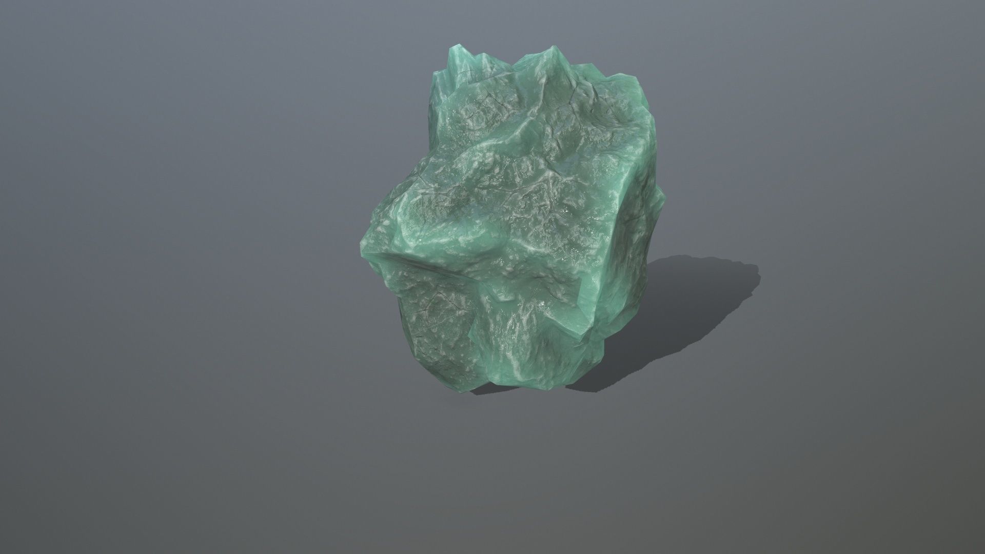 Rock Set amethyst crystal Low-poly 3D model_8