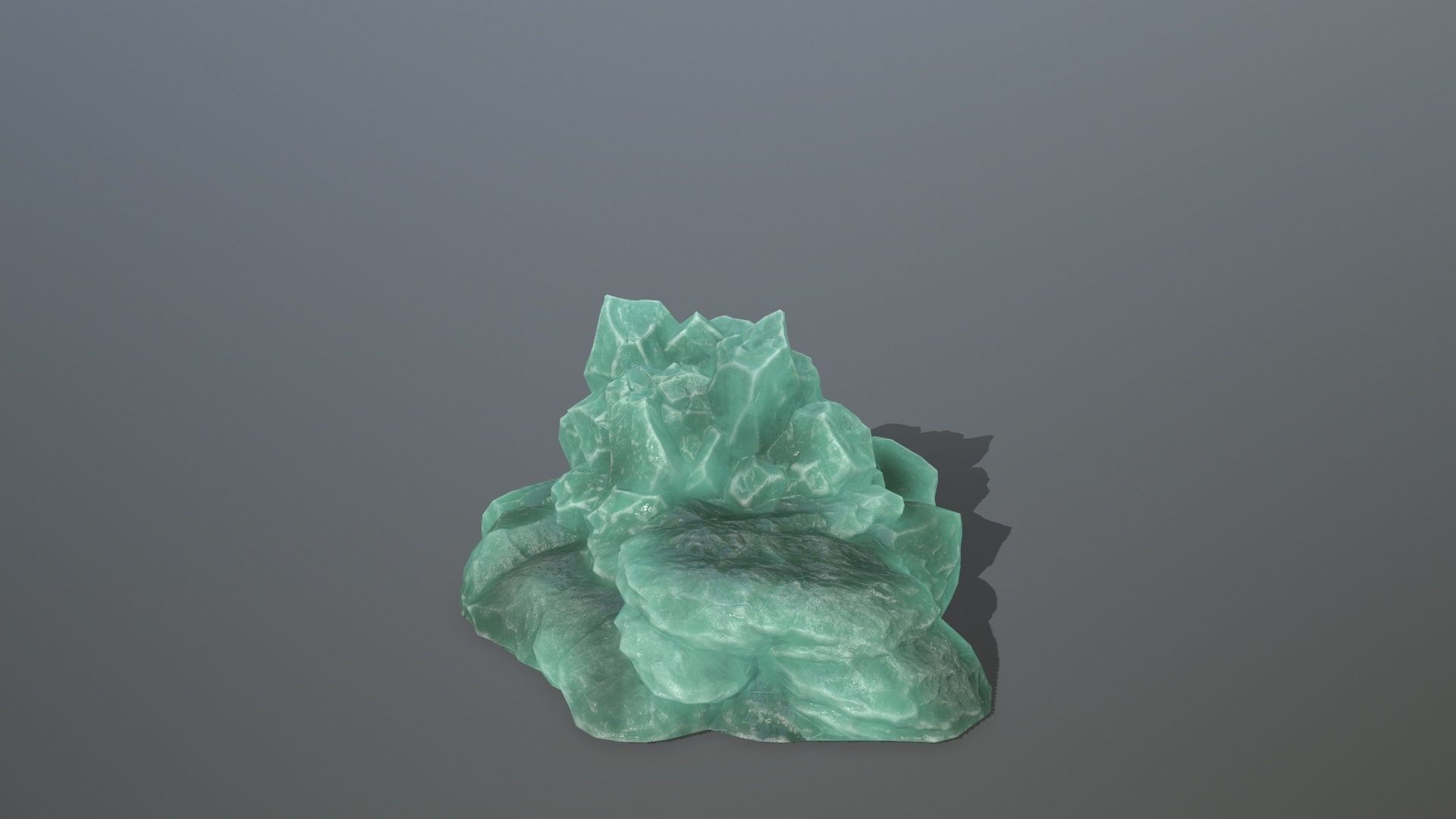 Rock Set amethyst crystal Low-poly 3D model_18