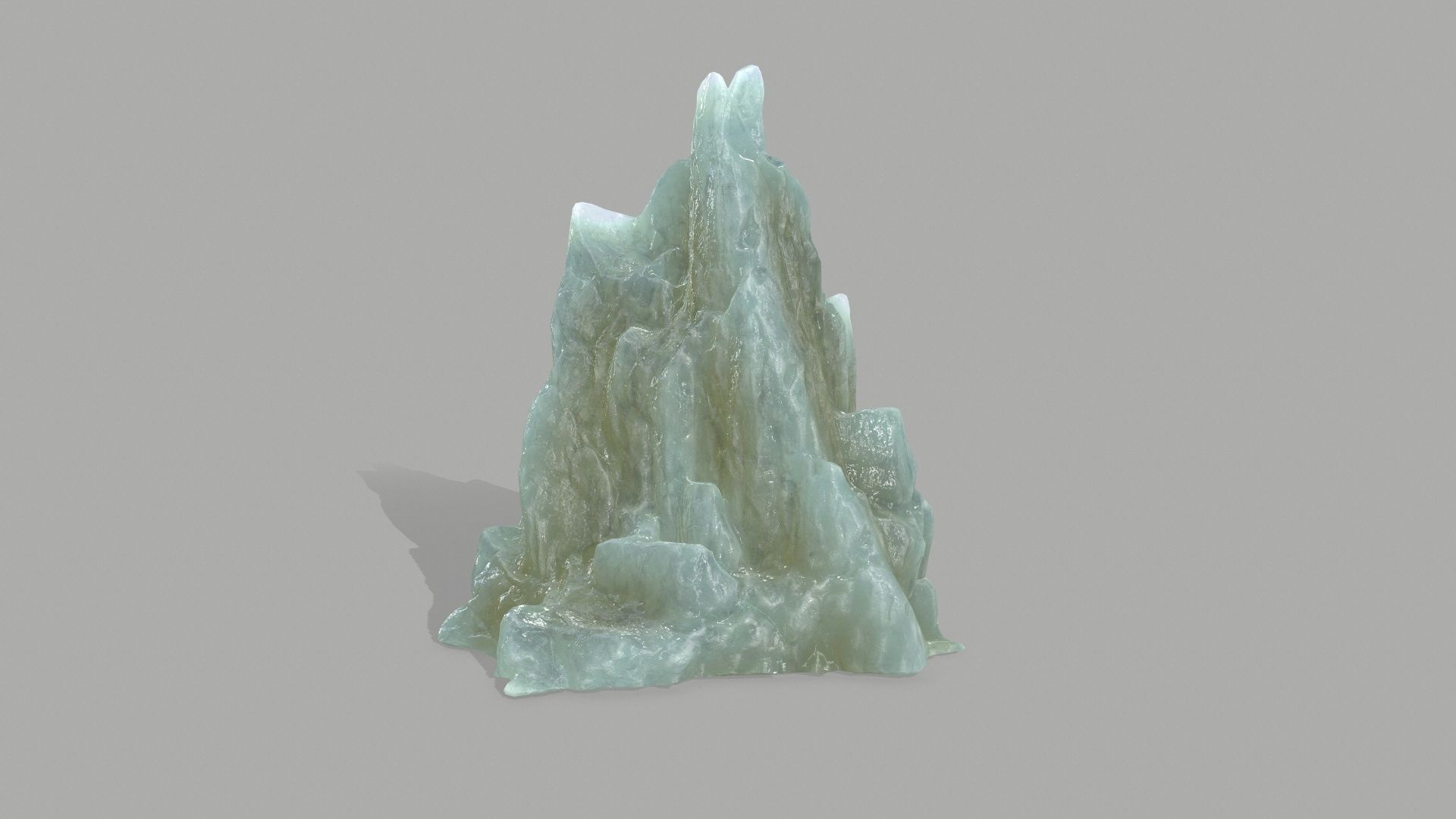 Rock Set mountain of jade Low-poly 3D model_14