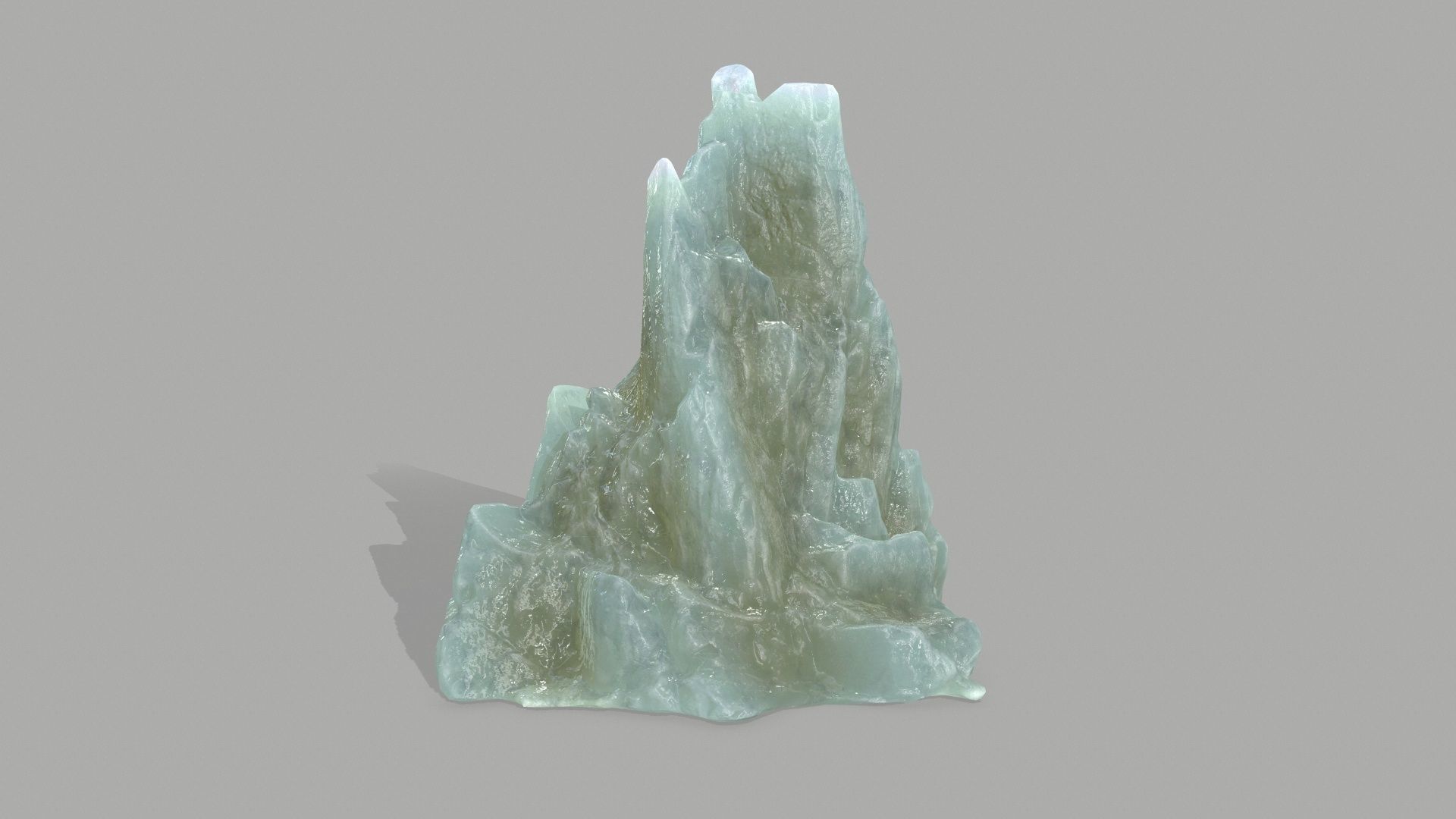 Rock Set mountain of jade Low-poly 3D model_15