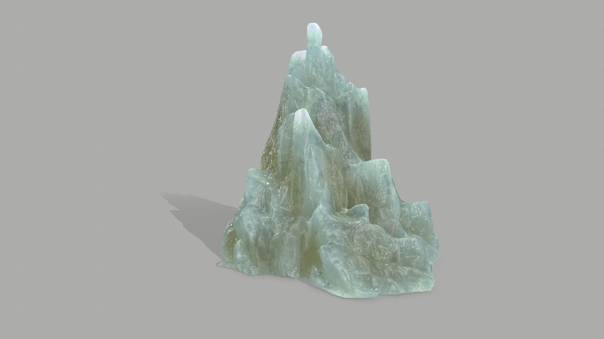 Rock Set mountain of jade Low-poly 3D model_10