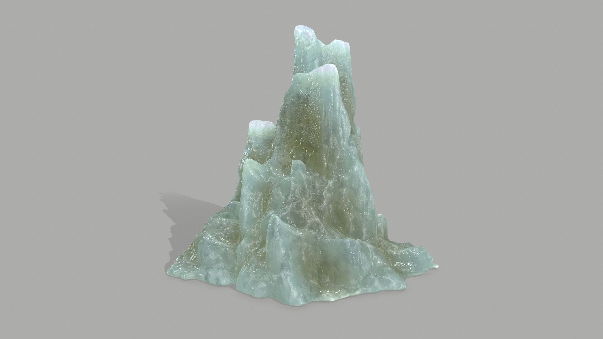Rock Set mountain of jade Low-poly 3D model_8