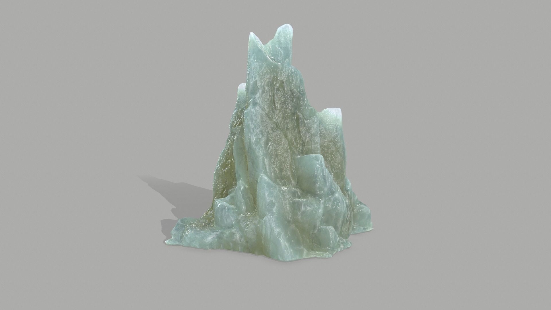 Rock Set mountain of jade Low-poly 3D model_13