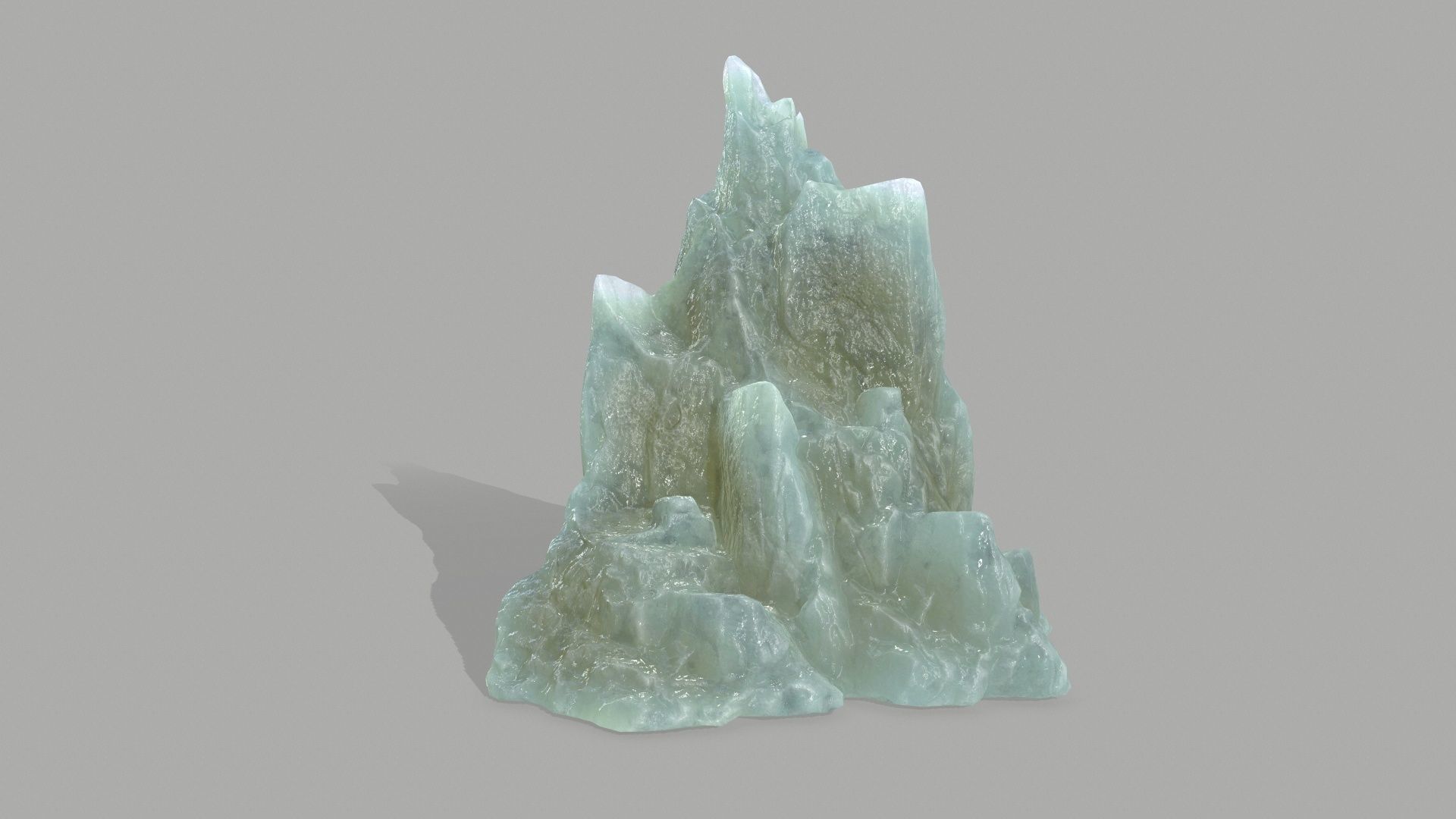 Rock Set mountain of jade Low-poly 3D model_9