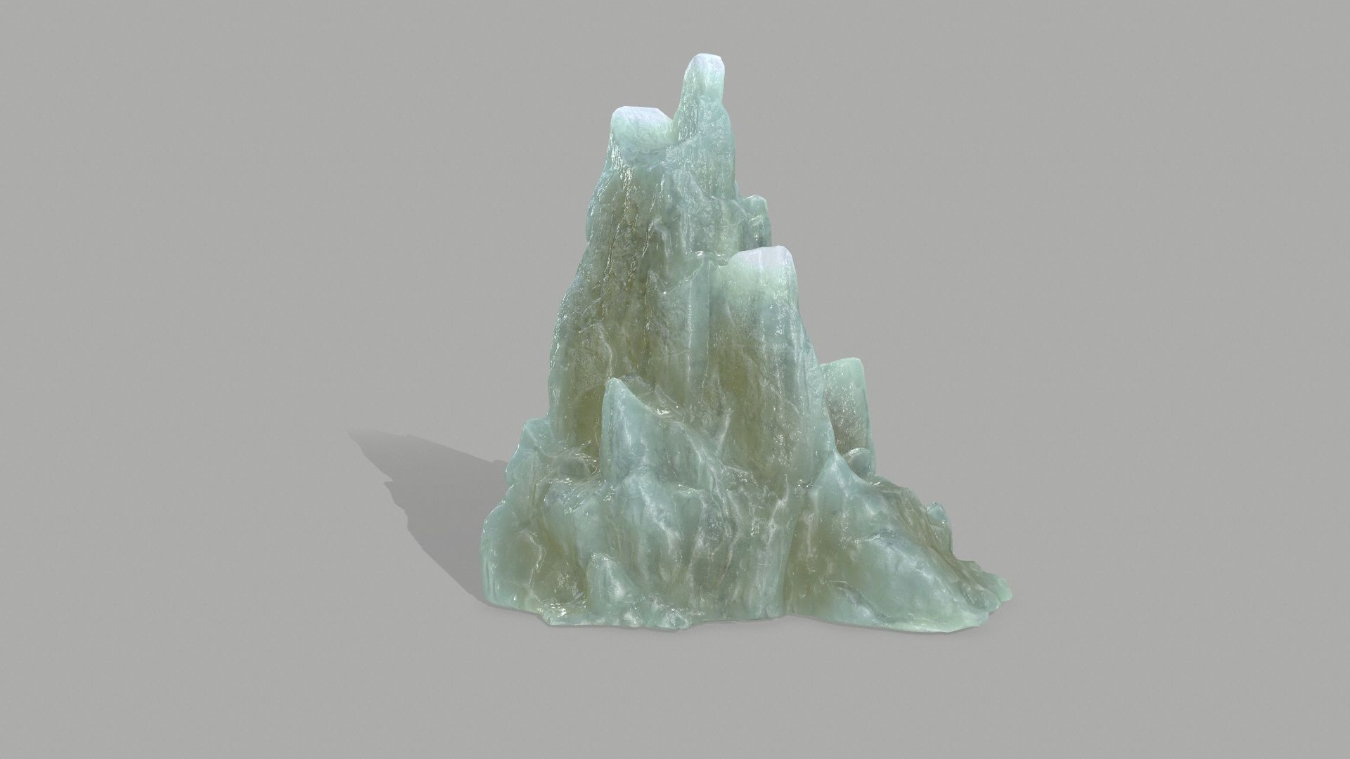 Rock Set mountain of jade Low-poly 3D model_11