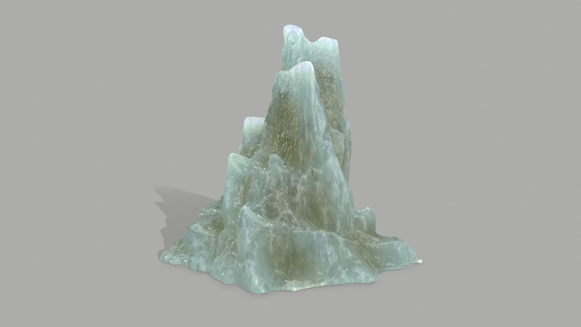 Rock Set mountain of jade Low-poly 3D model_16