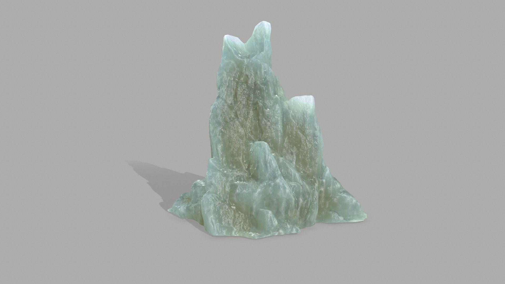 Rock Set mountain of jade Low-poly 3D model_12