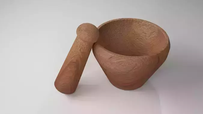Wood Mortar and Pestle 4