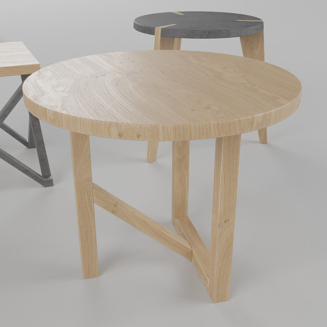 3 tables three different side Free 3D model_6