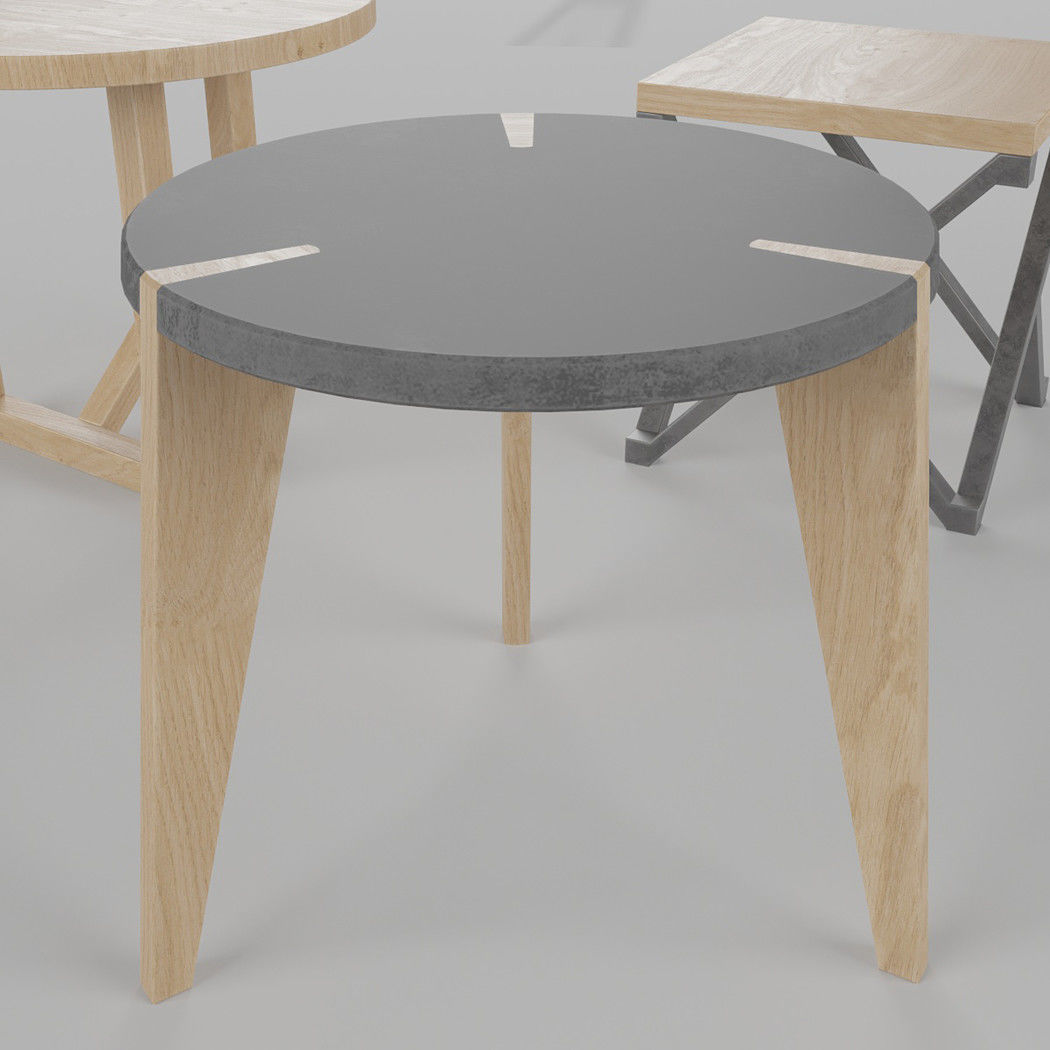 3 tables three different side Free 3D model_5