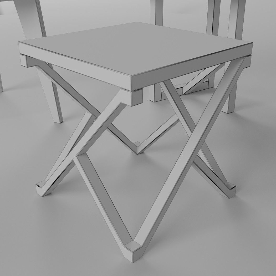 3 tables three different side Free 3D model_7