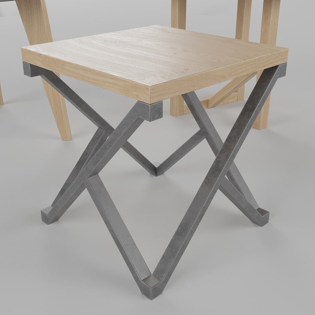 3 tables three different side Free 3D model_4