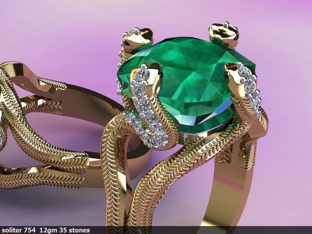 Snake Ring 3D print model_3