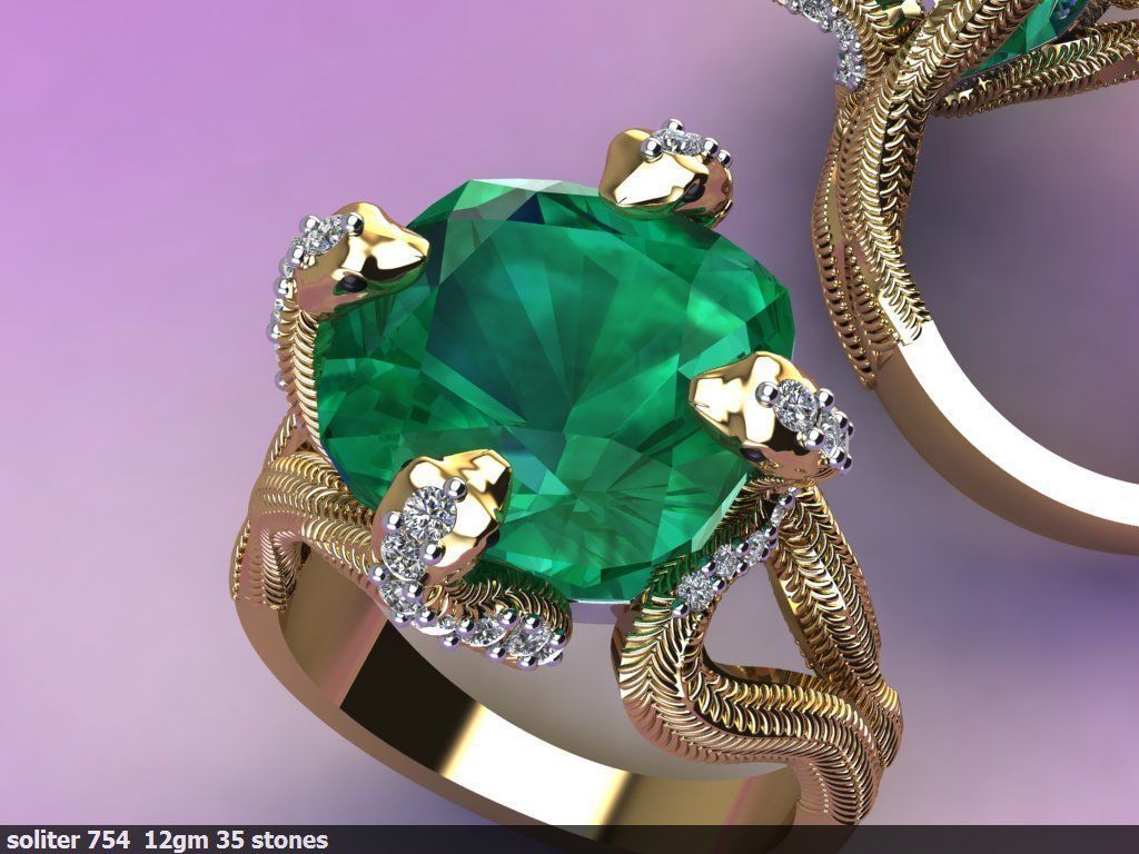 Snake Ring 3D print model_2