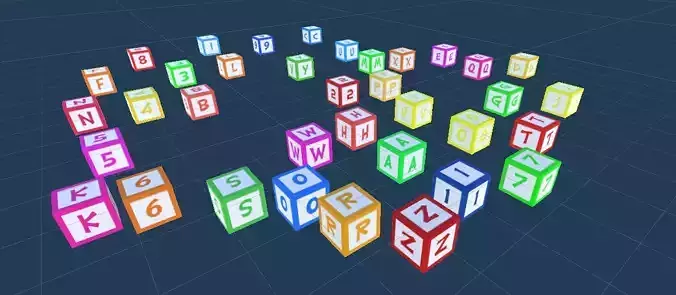 Numbers and Chars Play Cubes