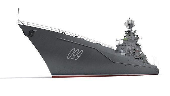  Cruiser Peter the Great Low-poly 3D model