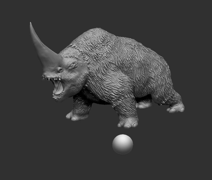 mudhorn triceratops 3D print model_11