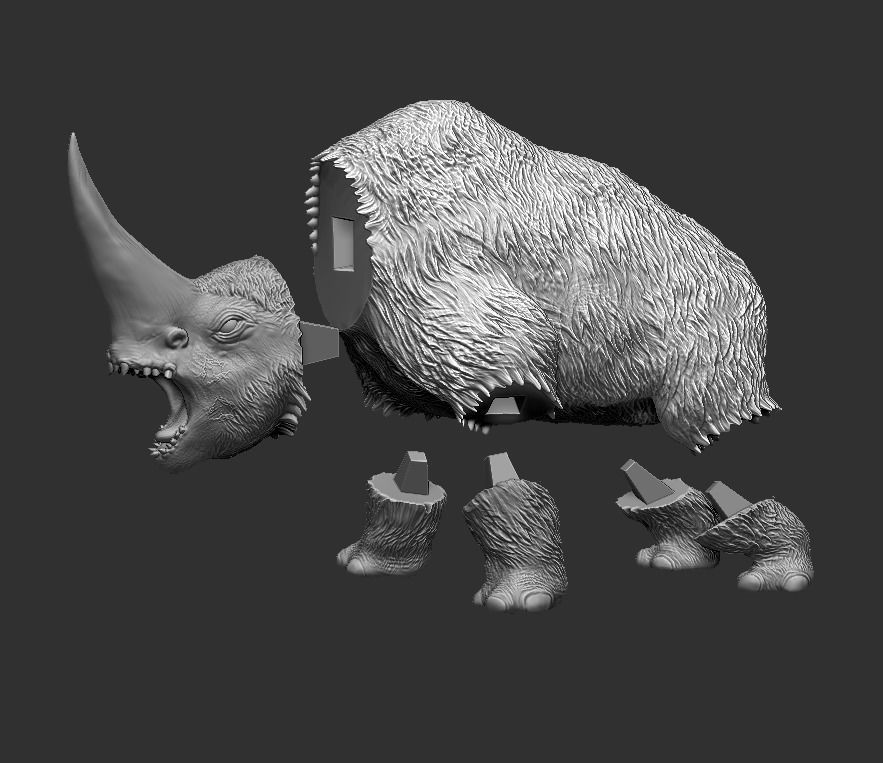mudhorn triceratops 3D print model_13