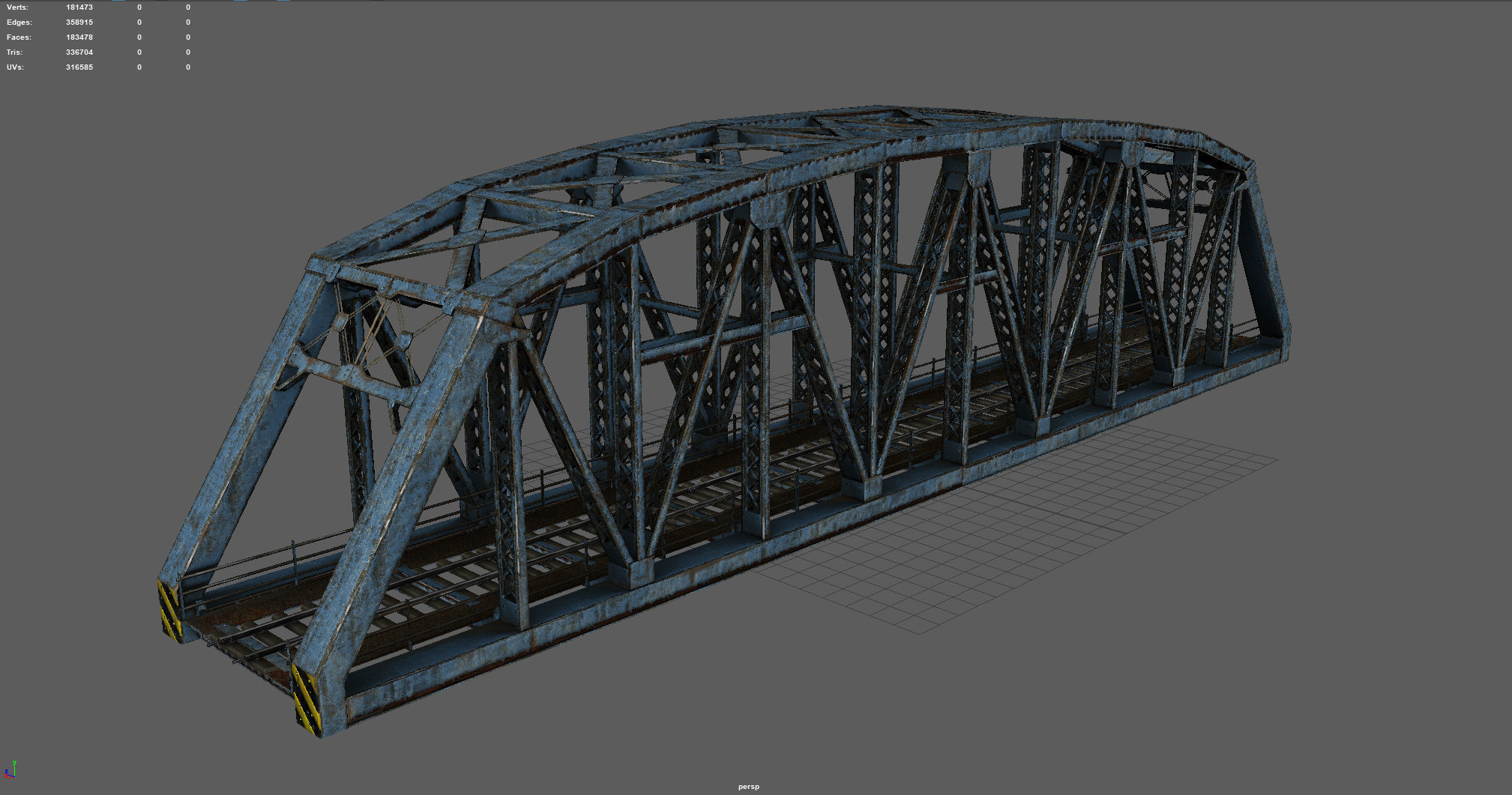 TRAIN BRIDGE 3D model_2