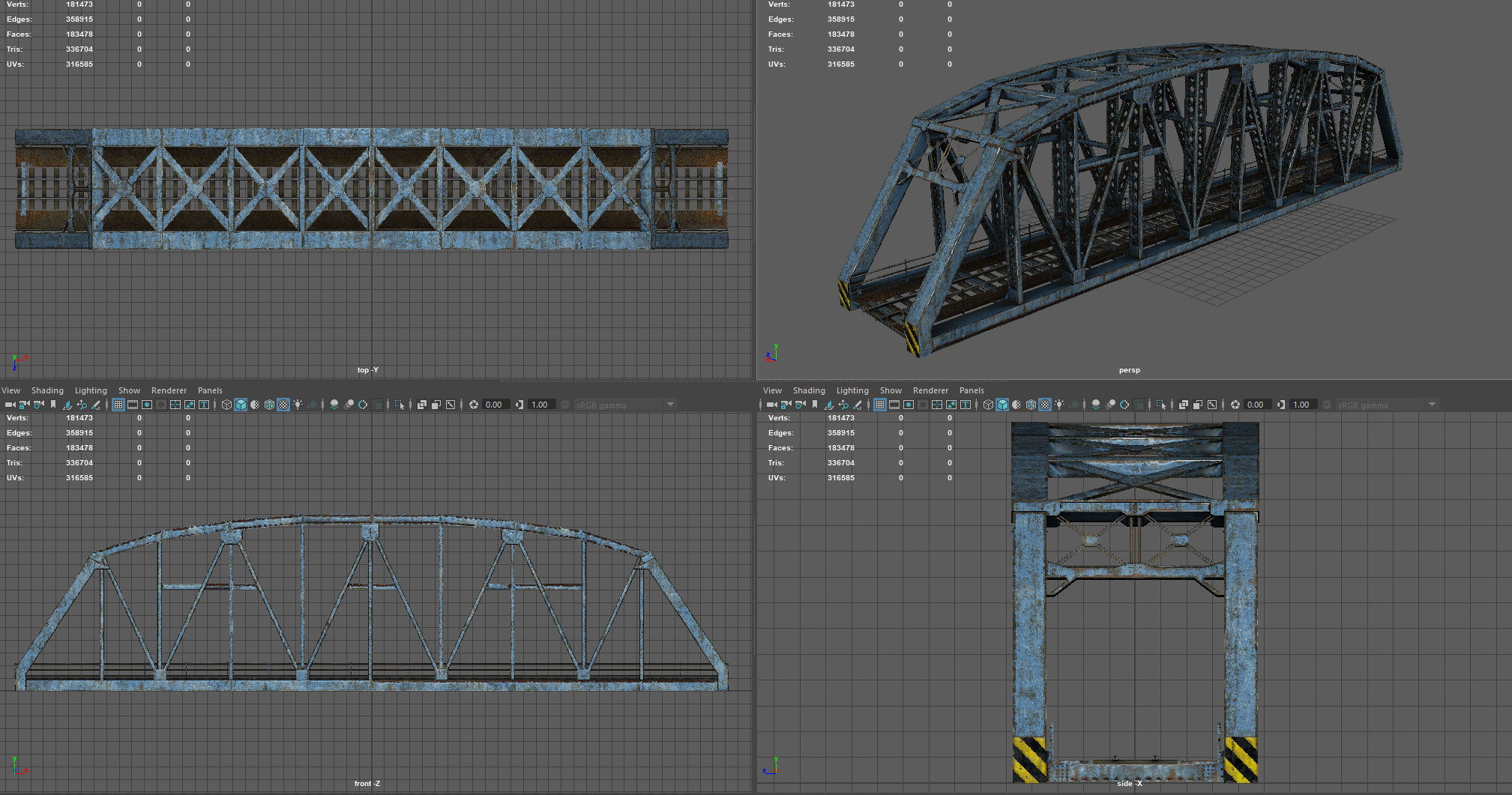 TRAIN BRIDGE 3D model_7