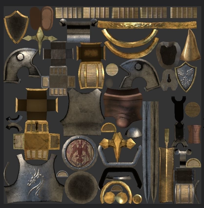 Warehouse-Trader house with clock Low-poly 3D model_12