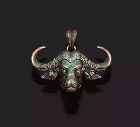 Buffalo pendant 3D print model