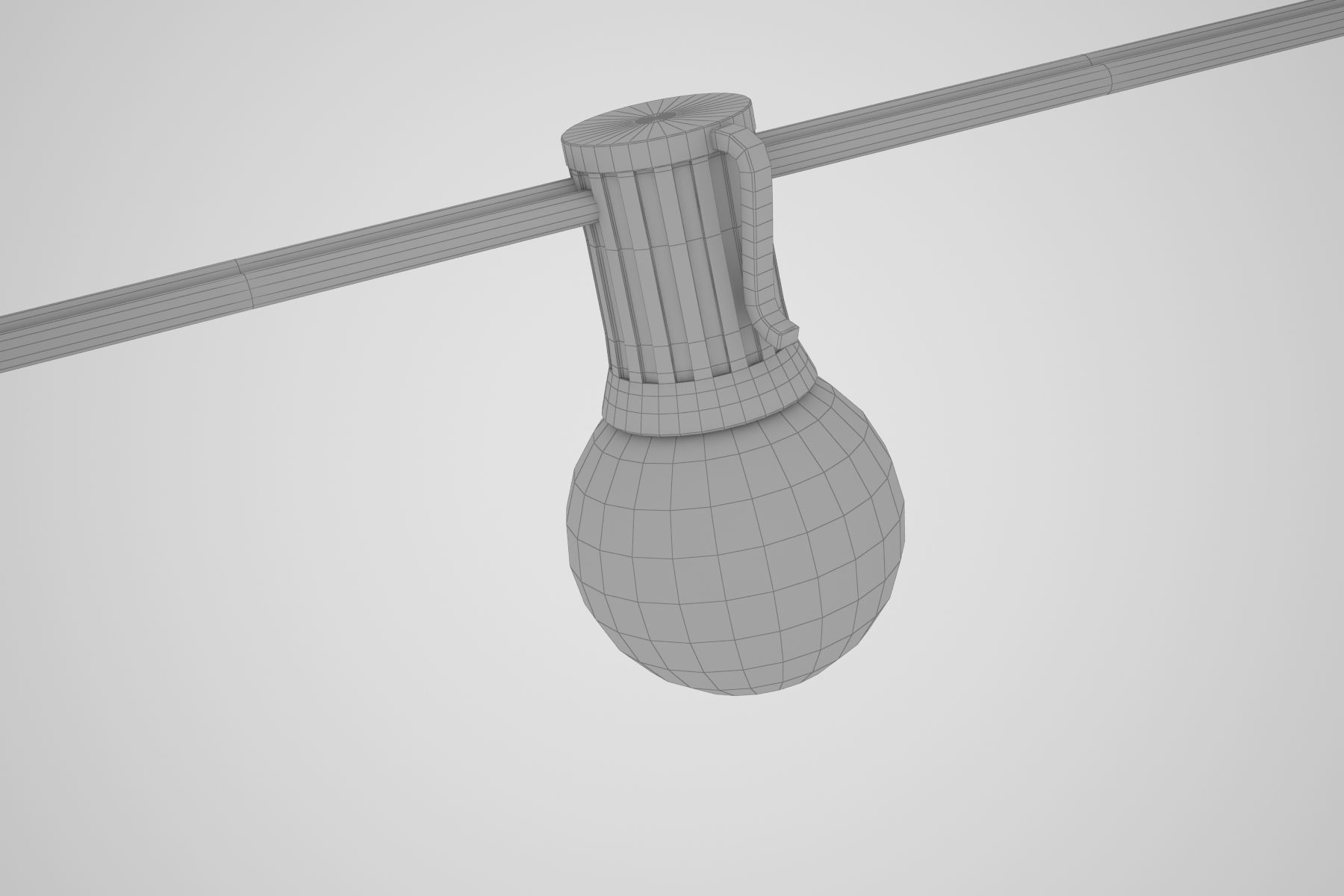 String Christmas Lights V8 Low-poly 3D model_13