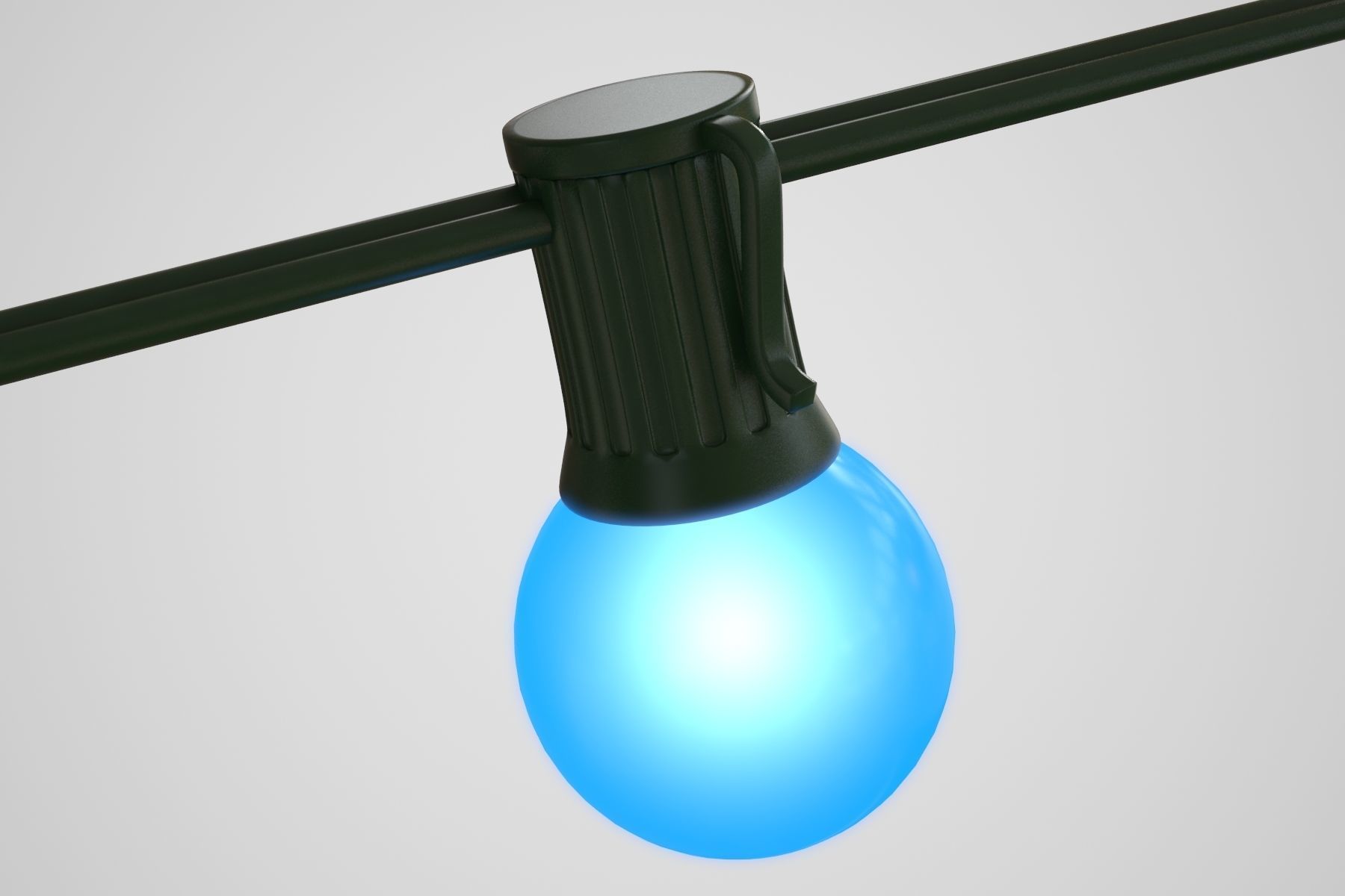 String Christmas Lights V8 Low-poly 3D model_10