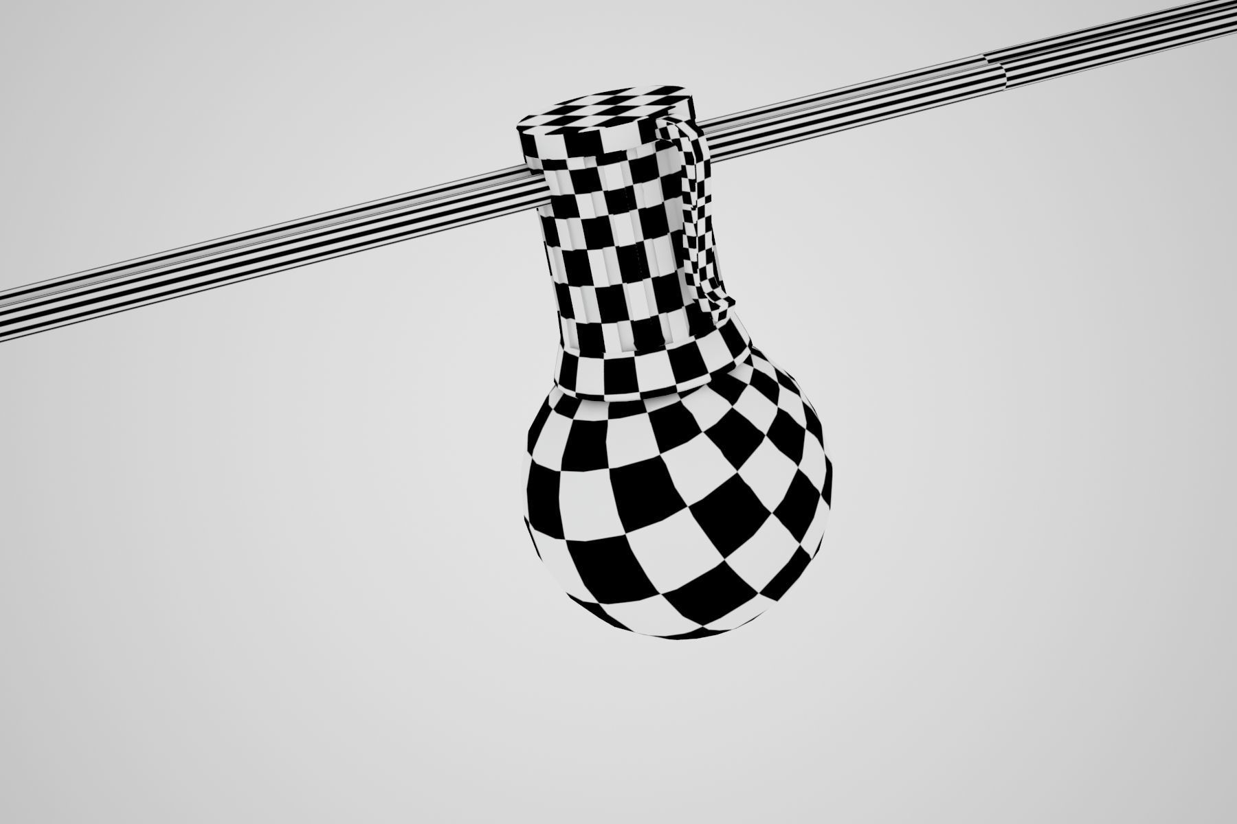 String Christmas Lights V8 Low-poly 3D model_12