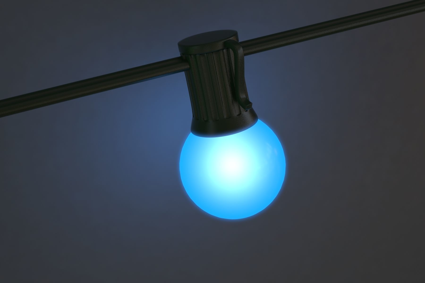 String Christmas Lights V8 Low-poly 3D model_9