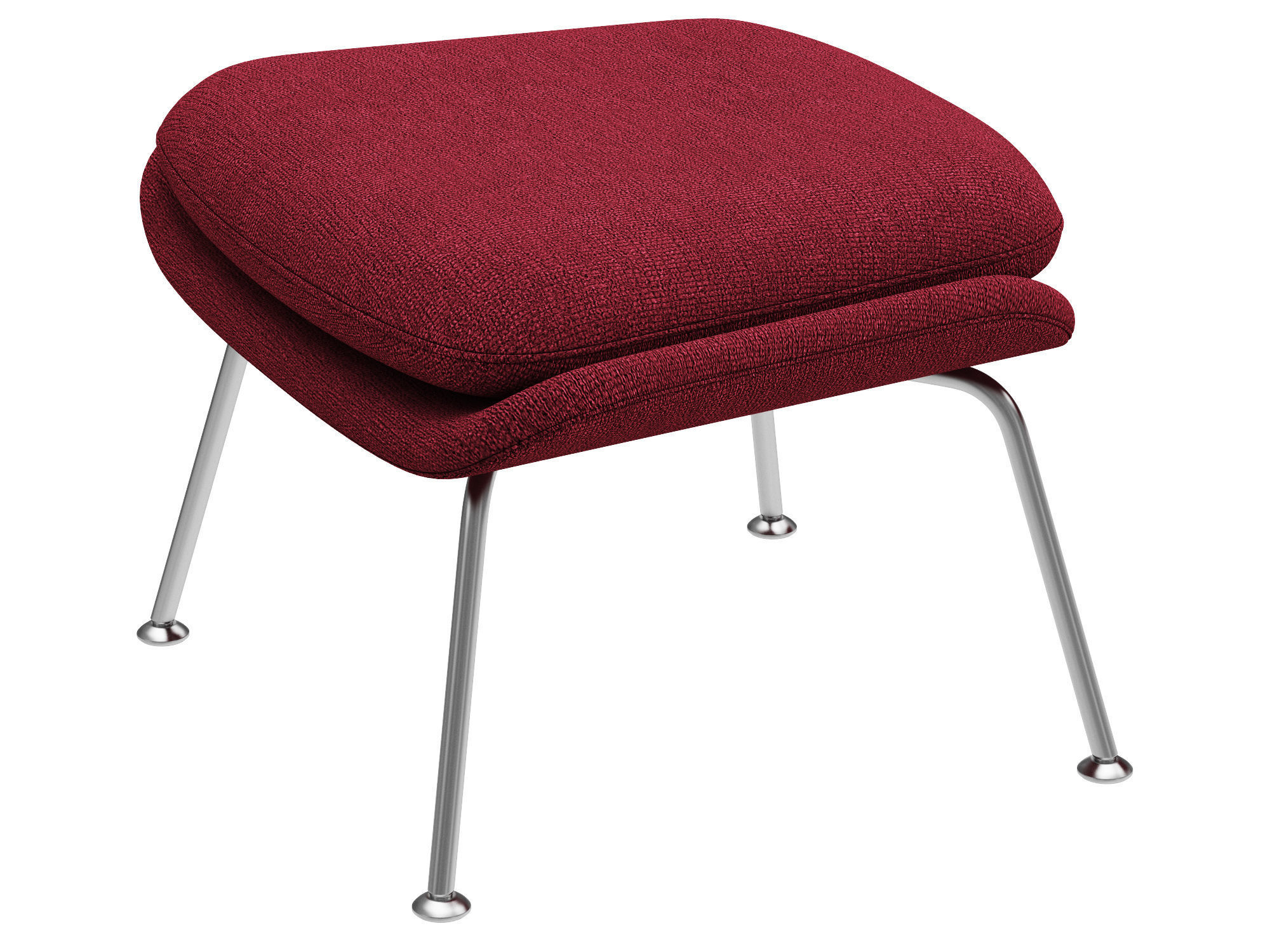 Knoll Saarinen Womb Chair and Ottoman 3D model_5