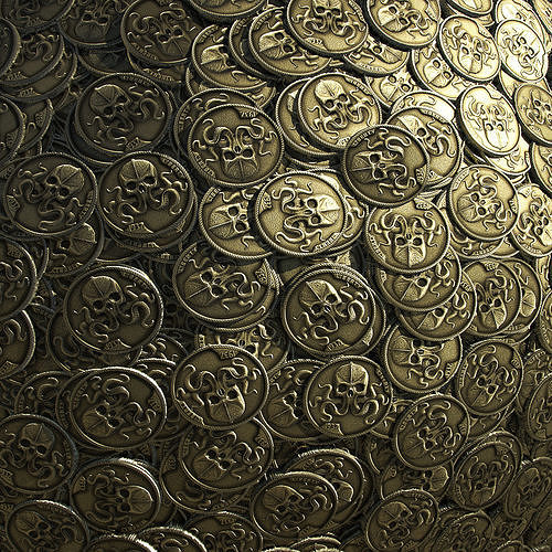 Pile of coins texture ver Hq 3D model