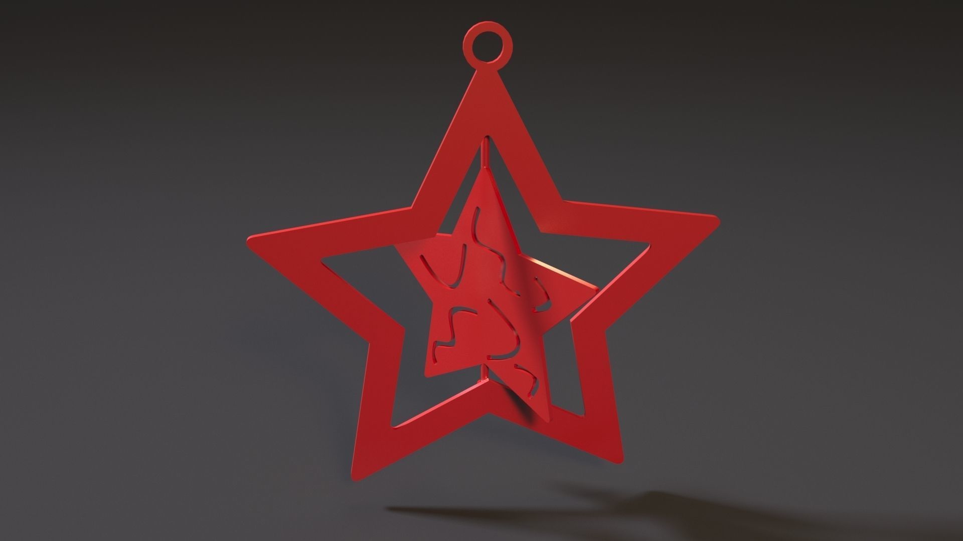 Christmas toy star 3D print model_5
