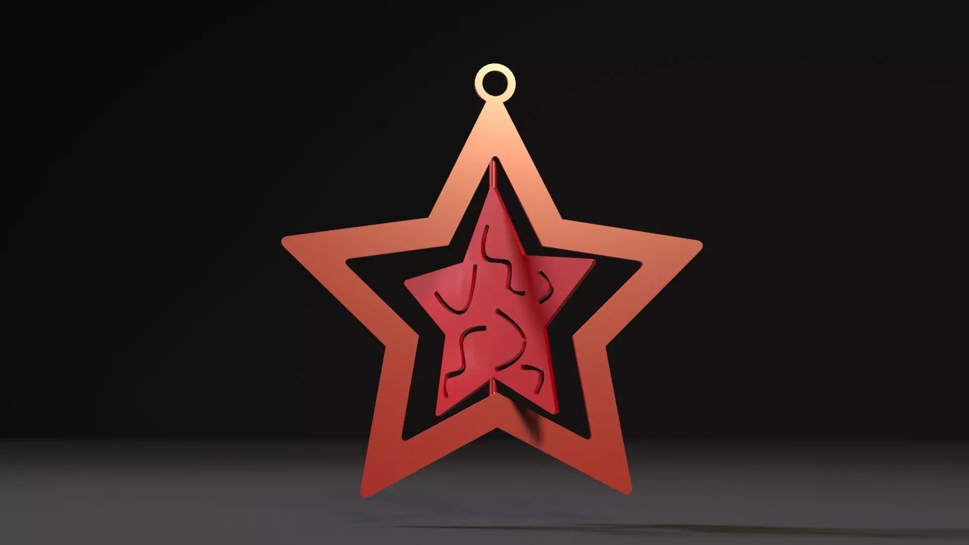 Christmas toy star 3D print model_0