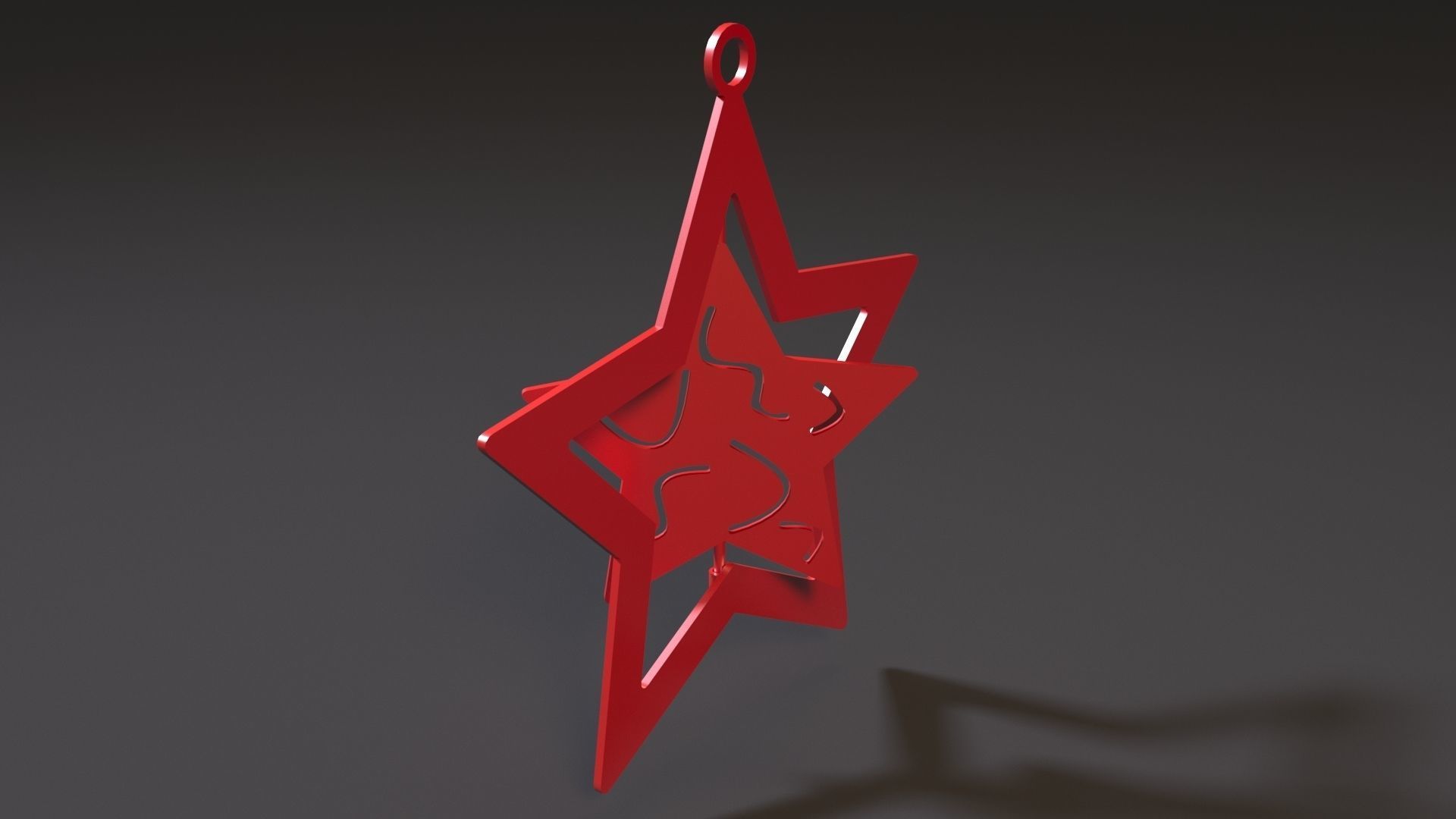 Christmas toy star 3D print model_4