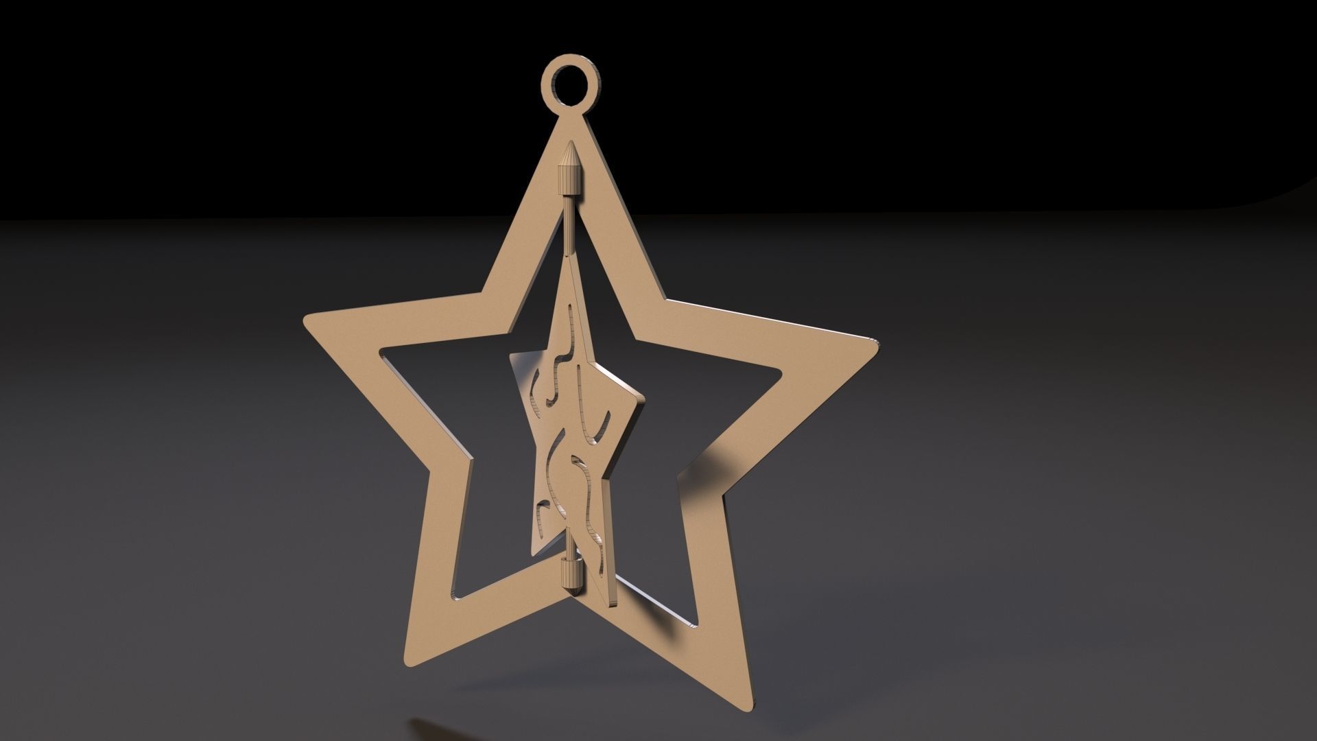 Christmas toy star 3D print model_6