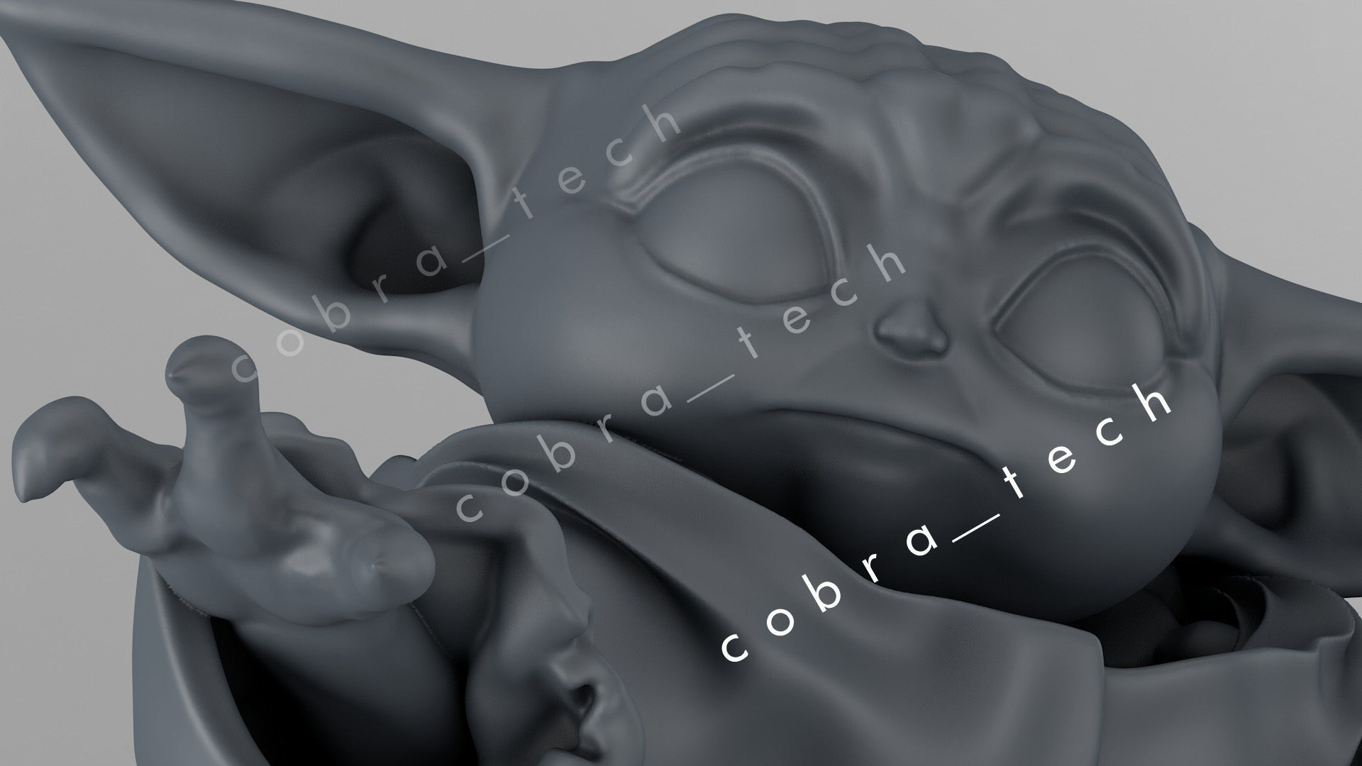 Baby Yoda 3D print model_1