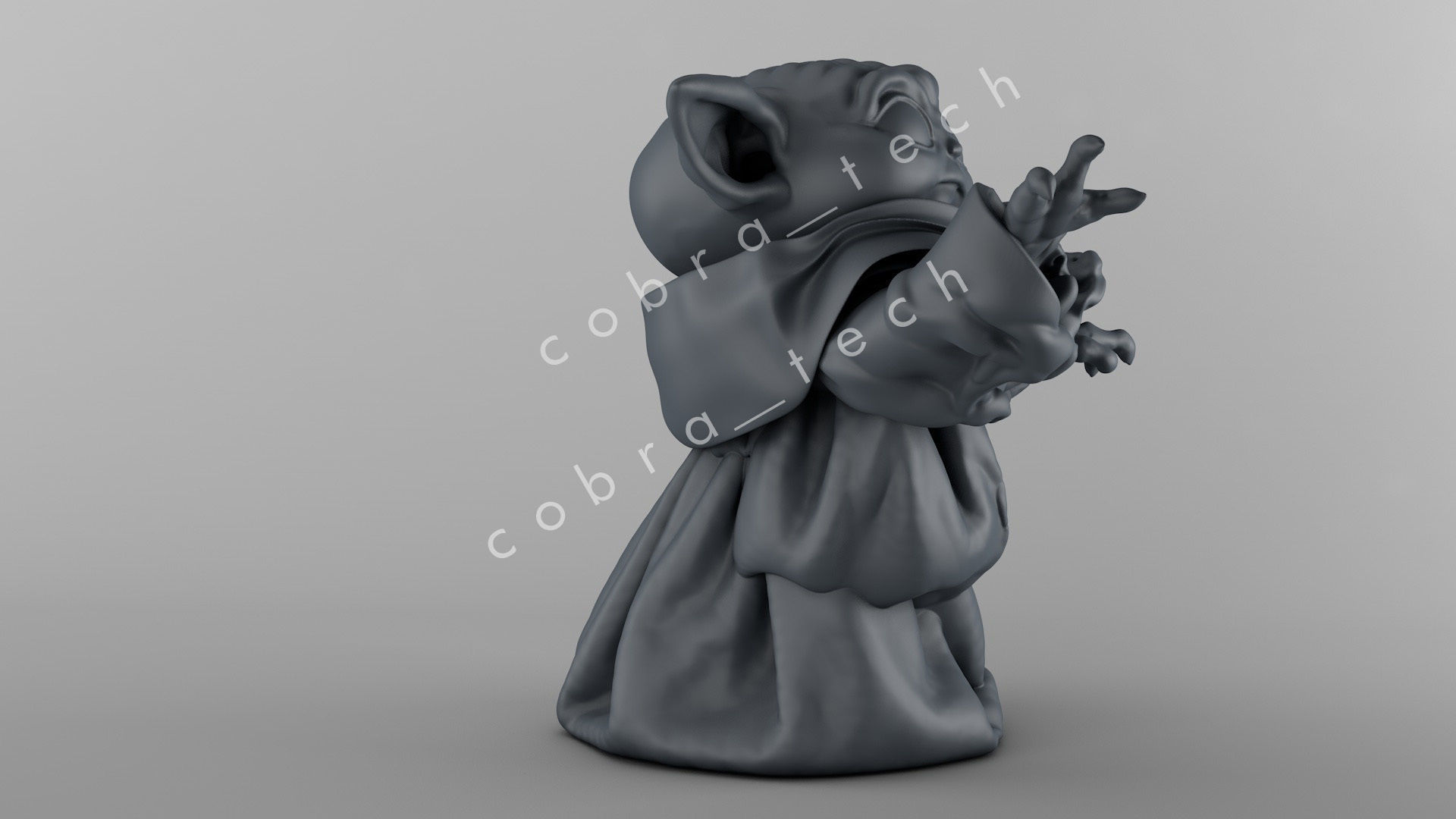 Baby Yoda 3D print model_5