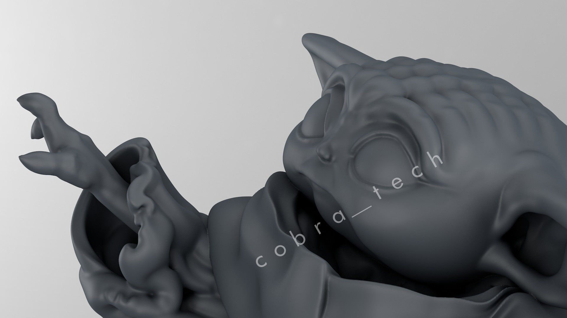 Baby Yoda 3D print model_9