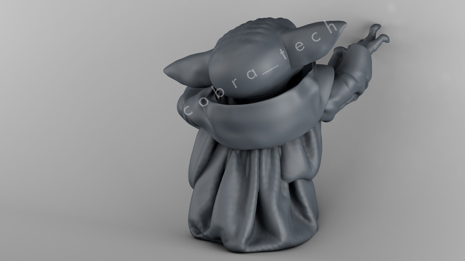 Baby Yoda 3D print model_8