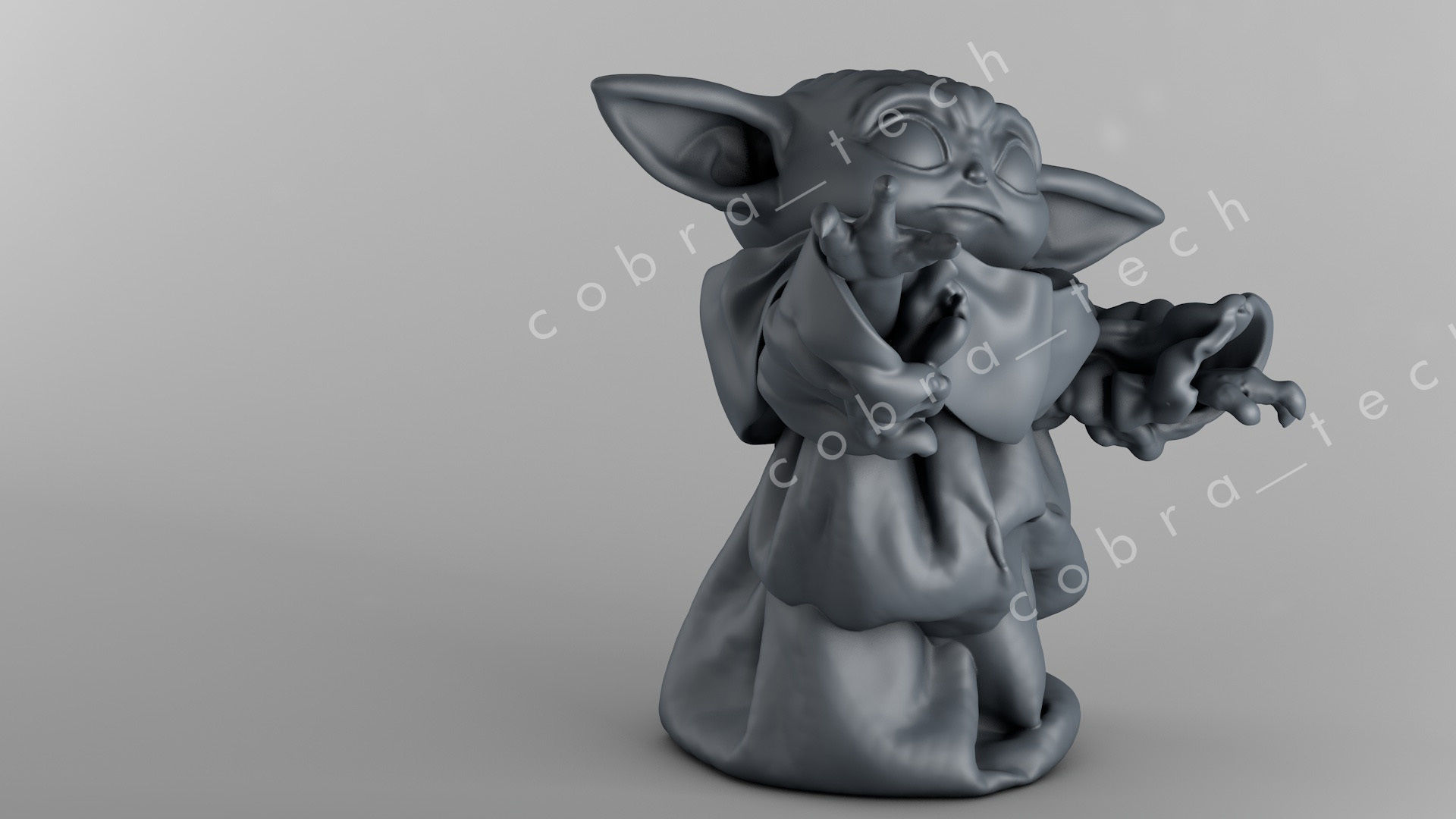 Baby Yoda 3D print model_2