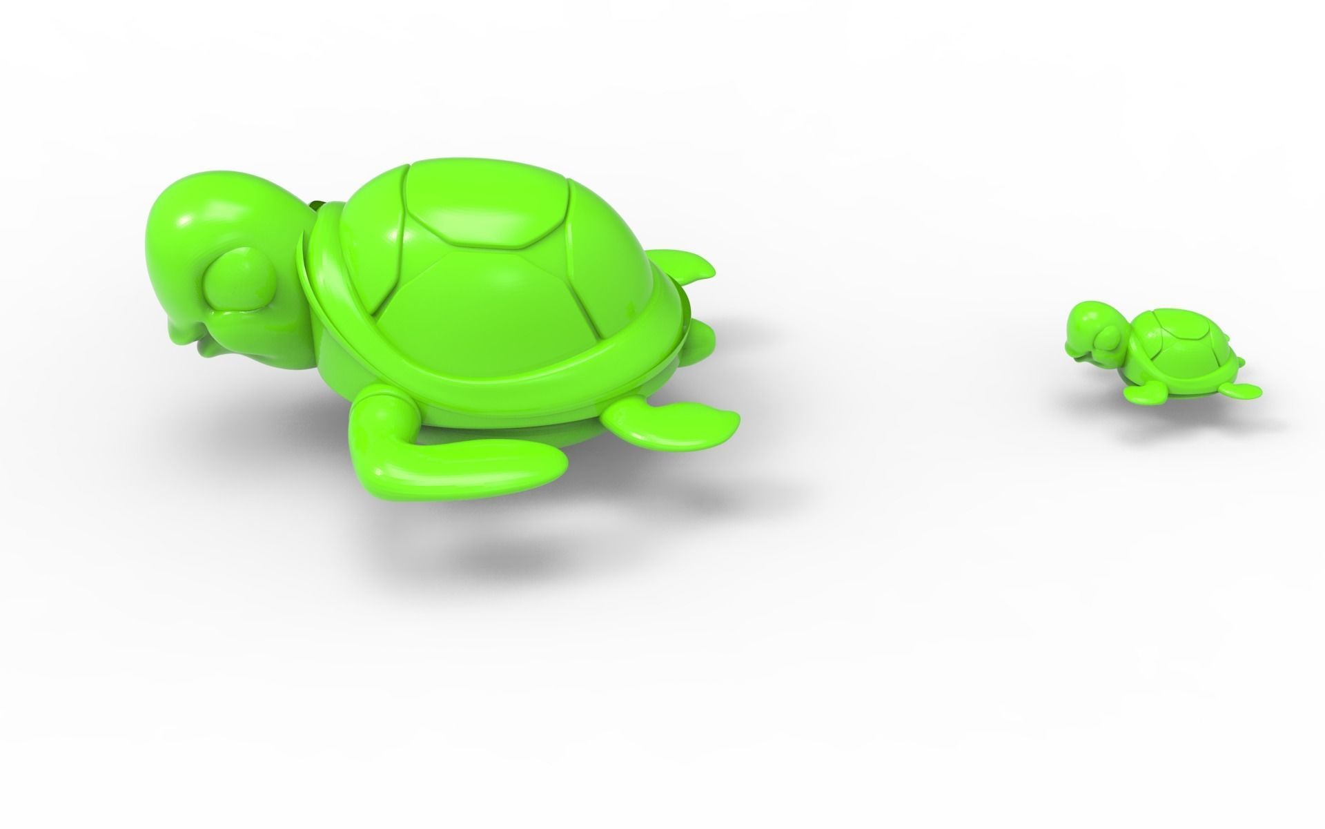 Sea Turtle bath toy 3D print model_2