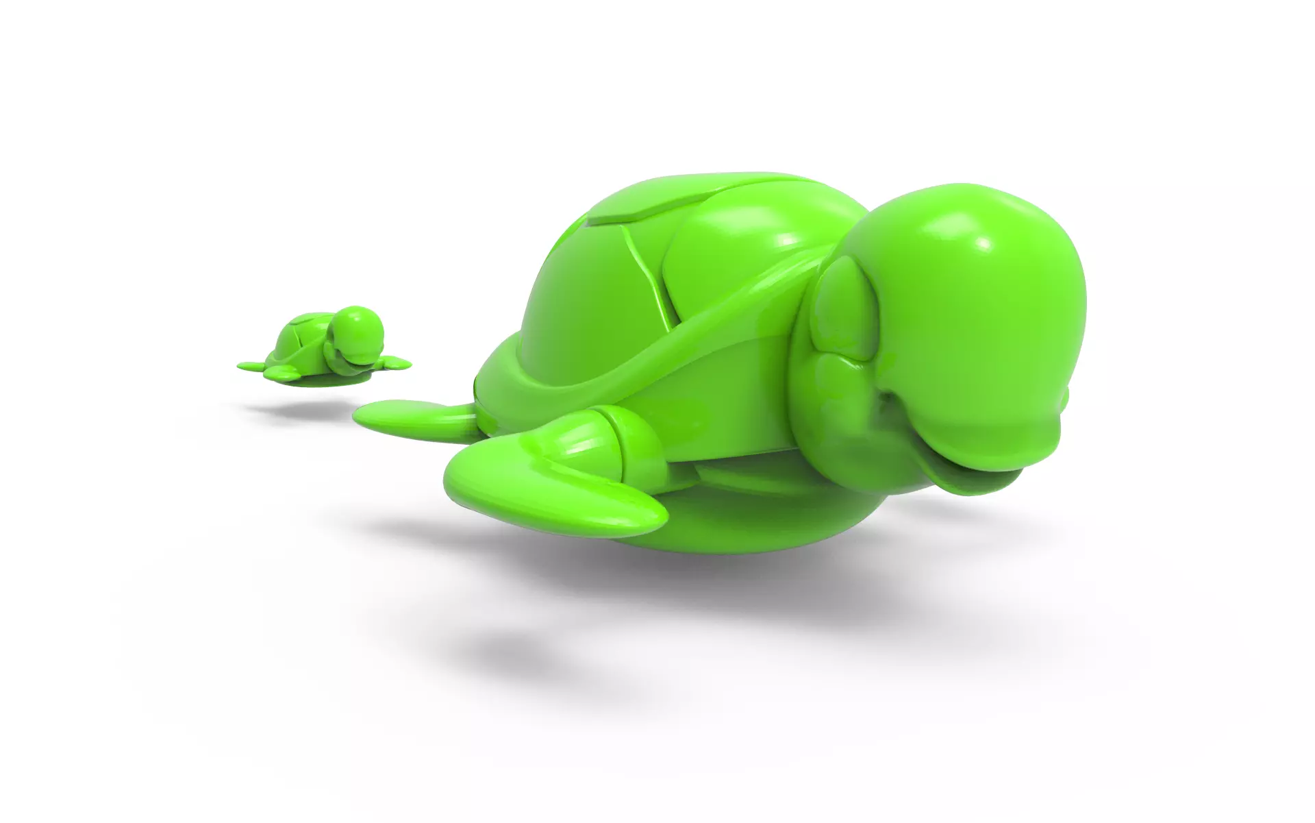Sea Turtle bath toy 3D print model_0