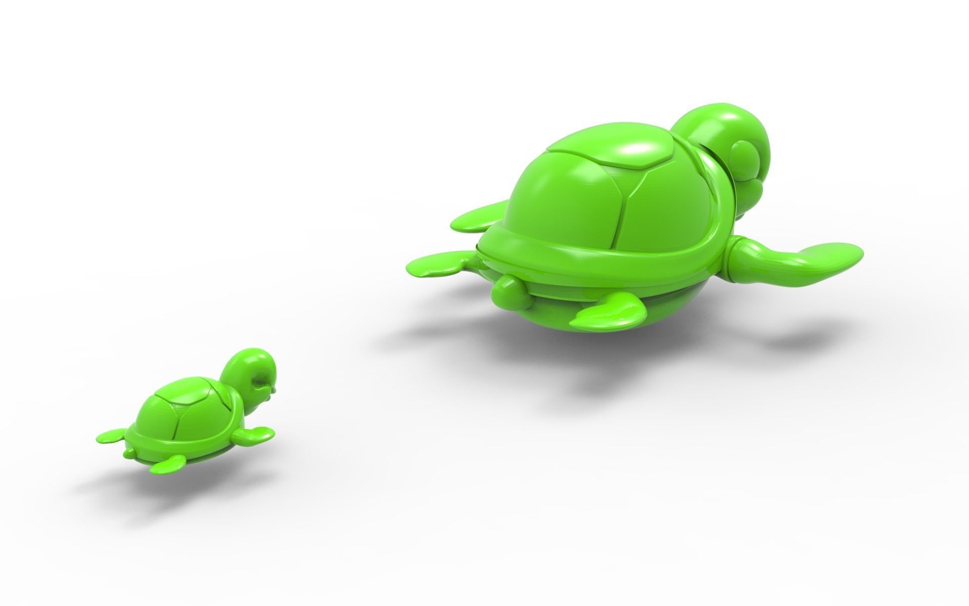 Sea Turtle bath toy 3D print model_4