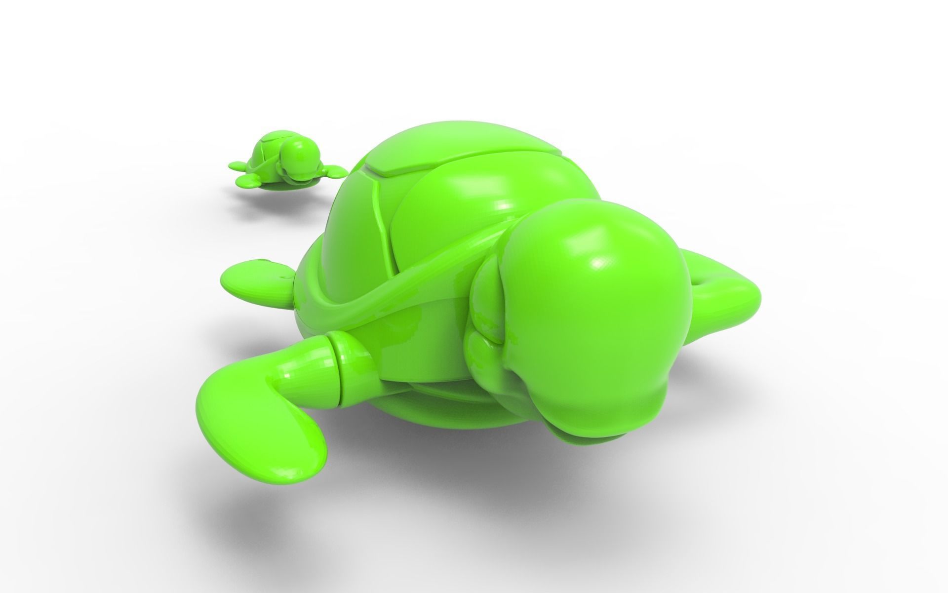 Sea Turtle bath toy 3D print model_7