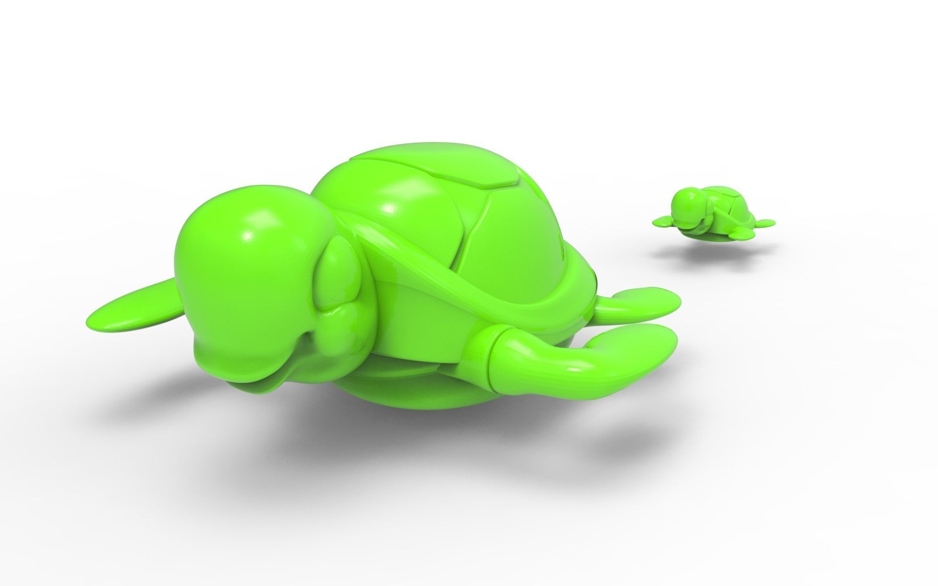 Sea Turtle bath toy 3D print model_1